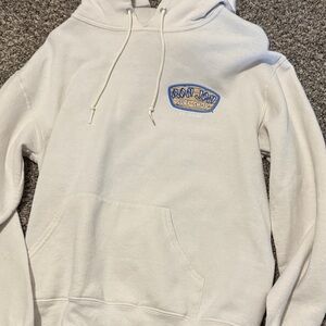 Ron Jon White Hoodie with Blue Logo